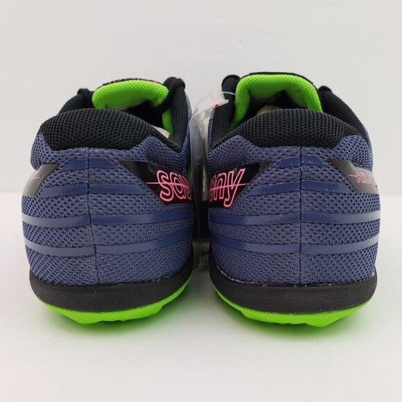 Saucony Kilkenny XC7 Spike Womens Size 10.5 Gray Green Pink Running Track Cleats - Picture 7 of 13